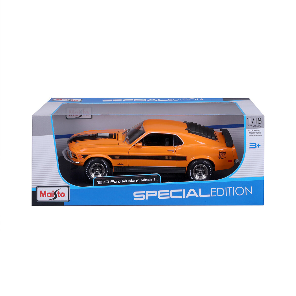 MAISTO Ford Mustang Mach 1 Orange 1:18 Die-Cast Model - Wild Willy