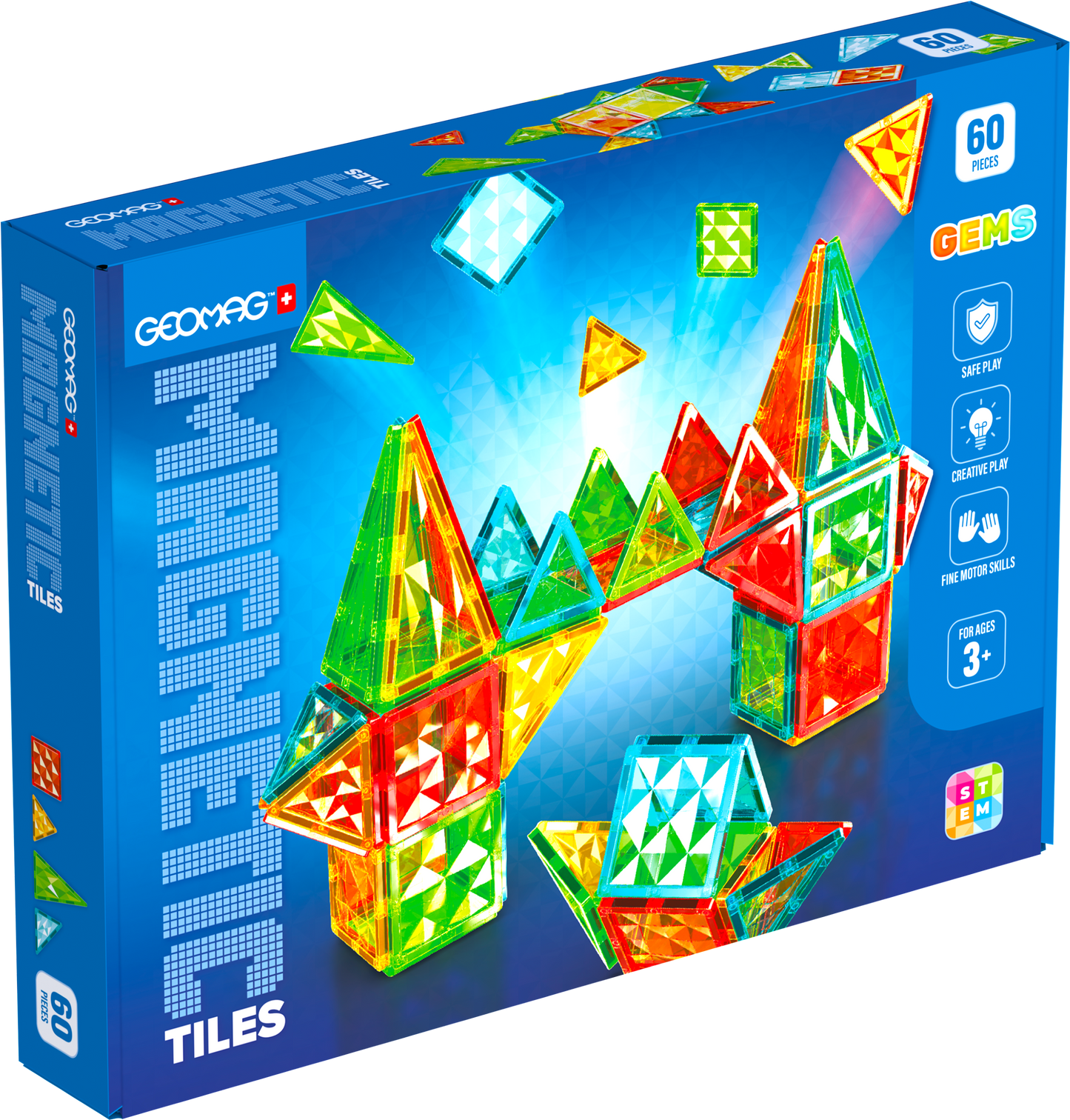 GEOMAG MAGNETIC TILES GEMS 60