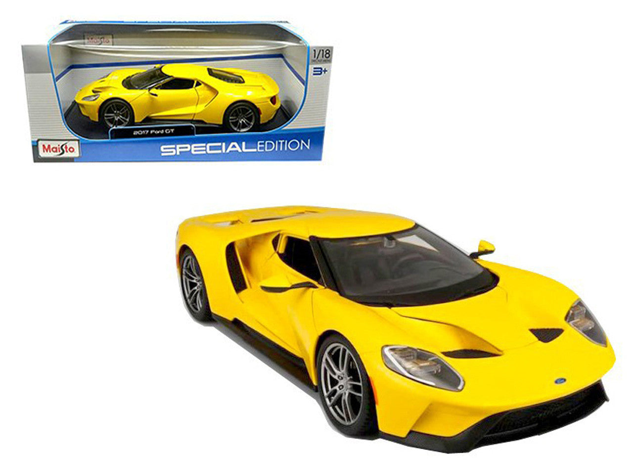 Maisto Ford GT Yellow 1:18 Diecast Model - Wild Willy