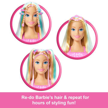 Barbie Doll Styling Head, Blonde Hair With 20+ Hair Styling Accessories