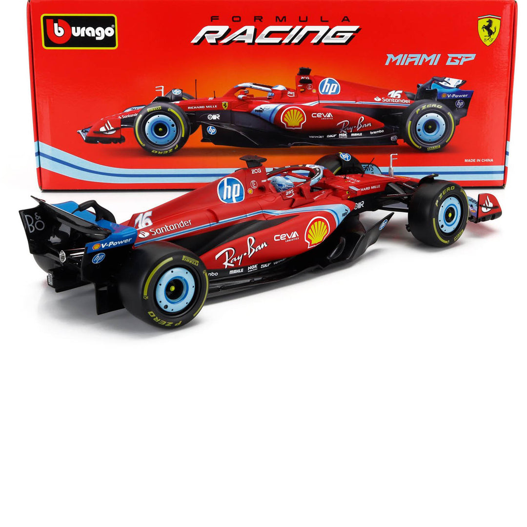 Bburago Ferrari F1 SF-24 Miami GP #16 C. Leclerc - 1:18 - Wild Willy