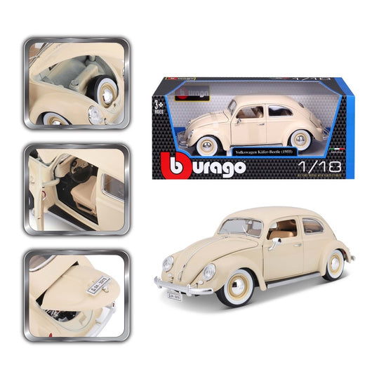 Bburago Volkswagen Kafer Beetle 55 Cream 1:18