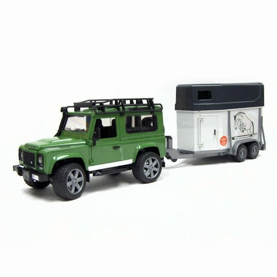 Bruder Land Rover with Horse Trailer