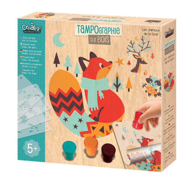 CRL TAMPOGRAPHIE SUR BOIS LES ANIMAUX DE LA FORET 5+ CL143
