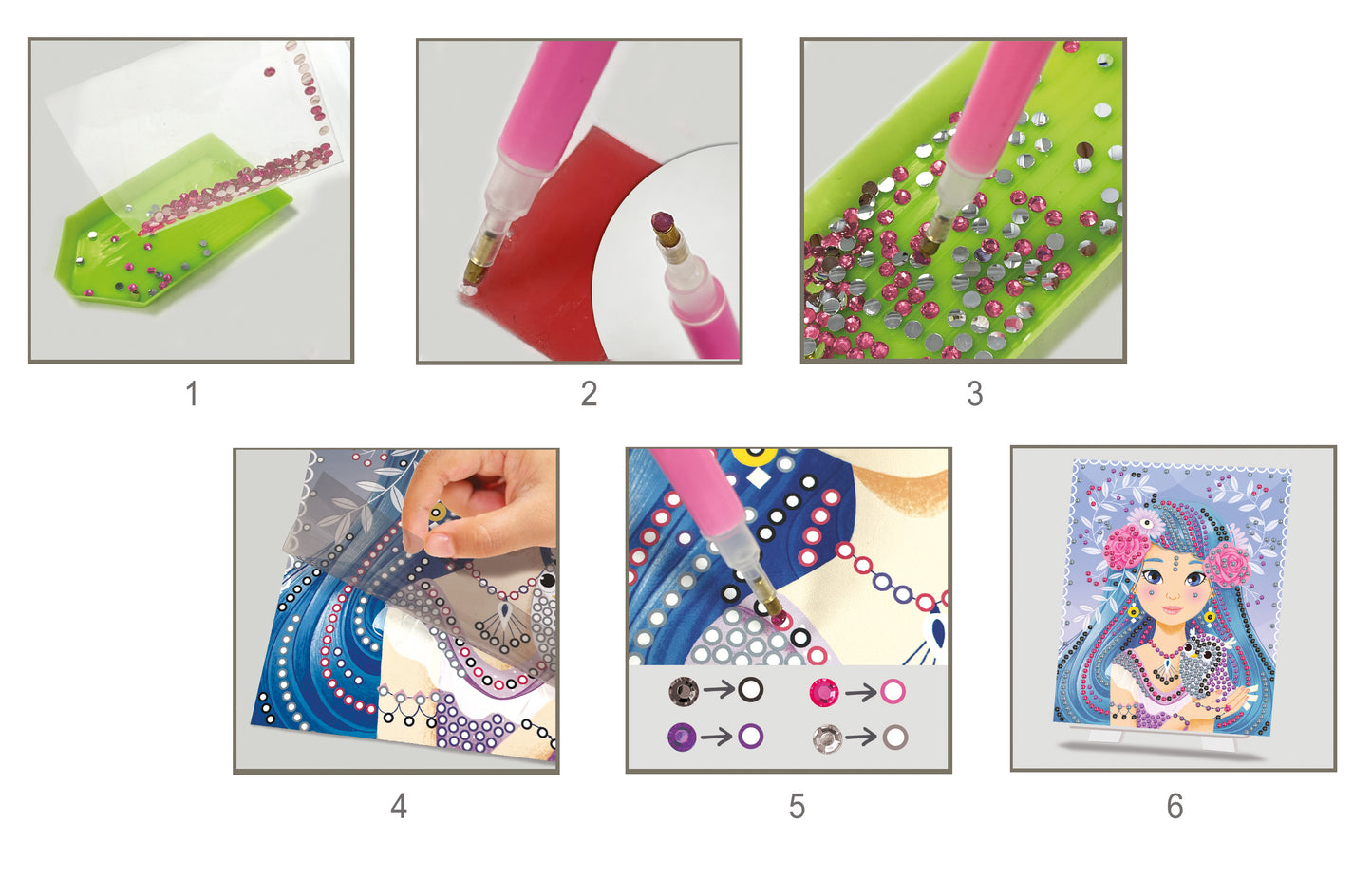 CreaLign CARTES A CREER DEMOISELLES DE DIAMANTS CL187