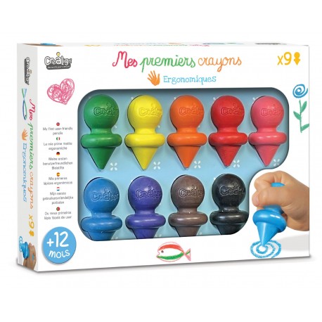 CreaLign My First Ergonomic Crayons 9 Pieces