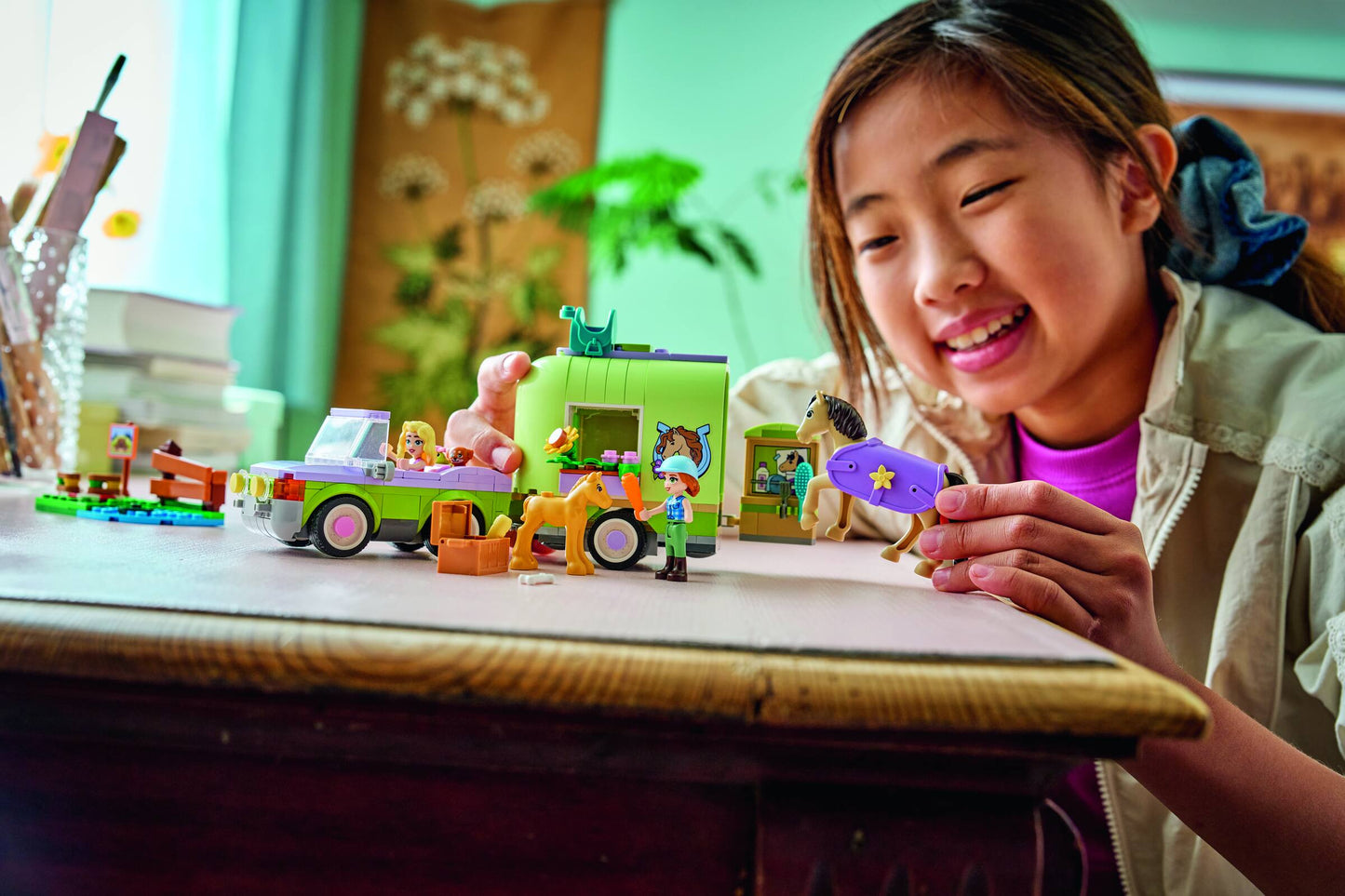 LEGO Friends Horse & Baby Foal Trailer 42695