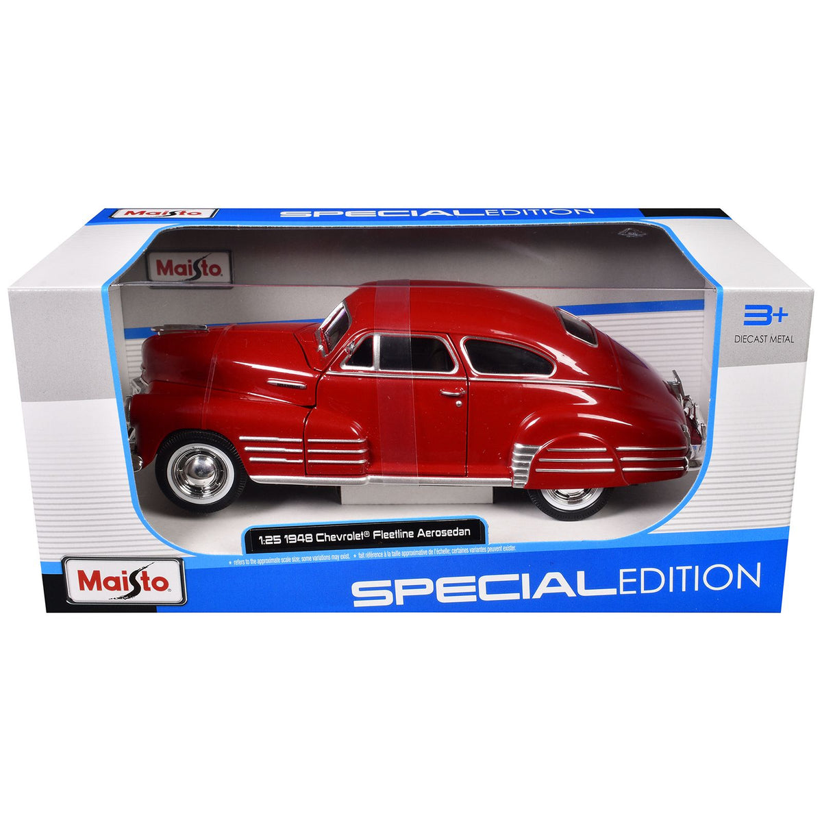 Maisto 1948 Chevrolet Fleetline Aerosedan Red Model Car