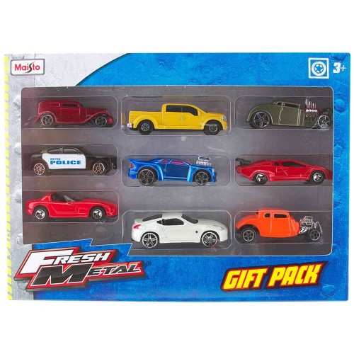 Maisto Fresh Metal 1:64 Diecast 9-Pack Gift Set - Wild Willy