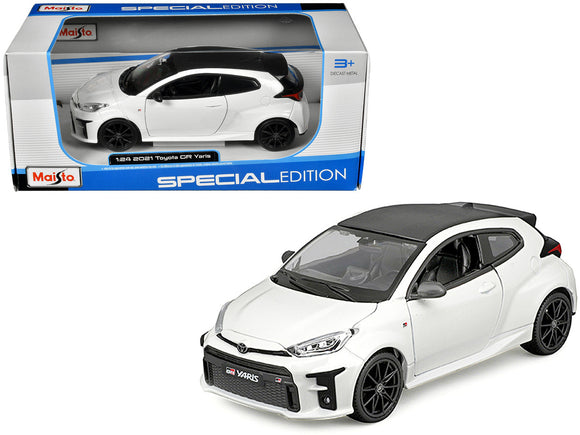 Maisto Toyota GR Yaris - 1:24 Diecast Model White - Wild Willy