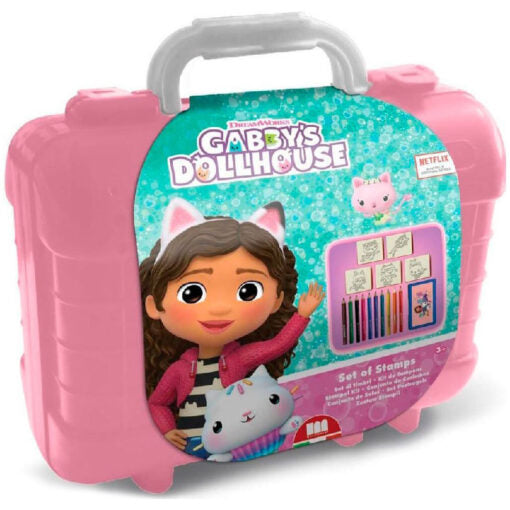 Multiprint Gabby's Dollhouse Colouring and Stamp Travel Set