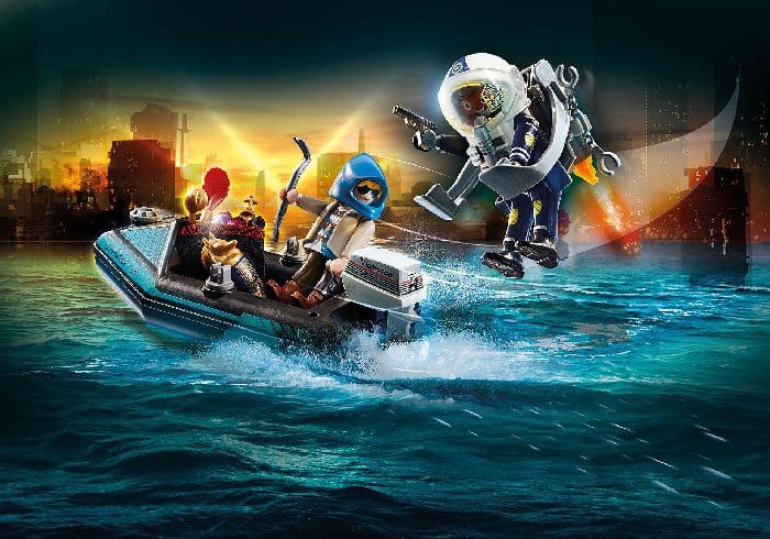 PLAYMOBIL City Action Police Boat With Jetpack