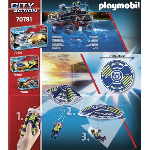 PLAYMOBIL City Action Police Buggy & Parachute