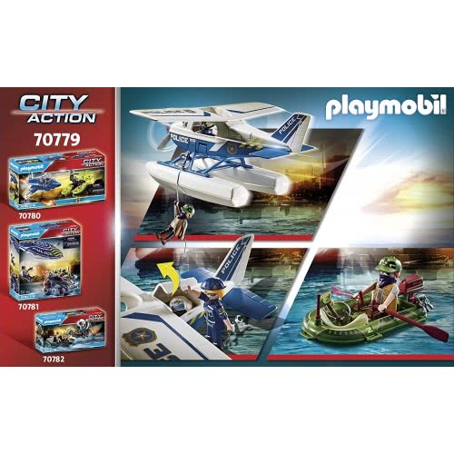 PLAYMOBIL City Action Police Sea Plane with Dinghy