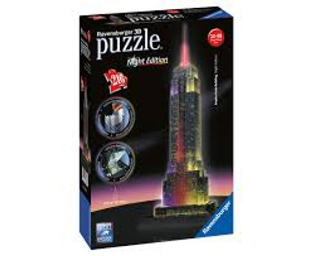 RAVENSBURGER 3D Puzzle Empire State Building Night Edition