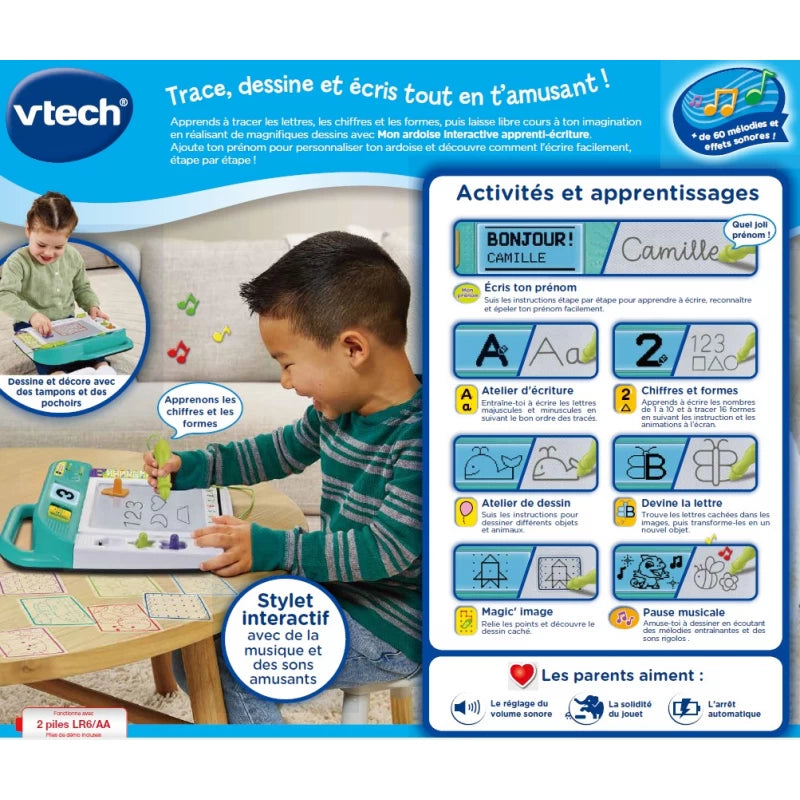 Vtech Mon ardoise interactive apprenti-ecriture, French