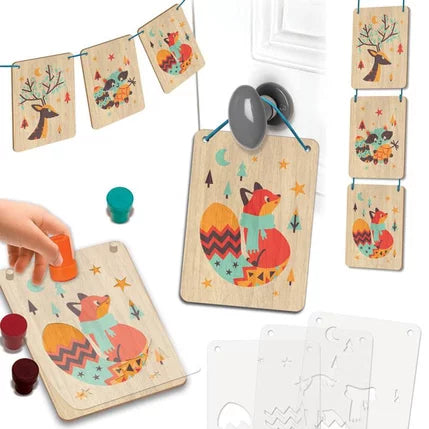 CreaLign - TAMPOGRAPHIE SUR BOIS - ANIMAUX DE LA FORET