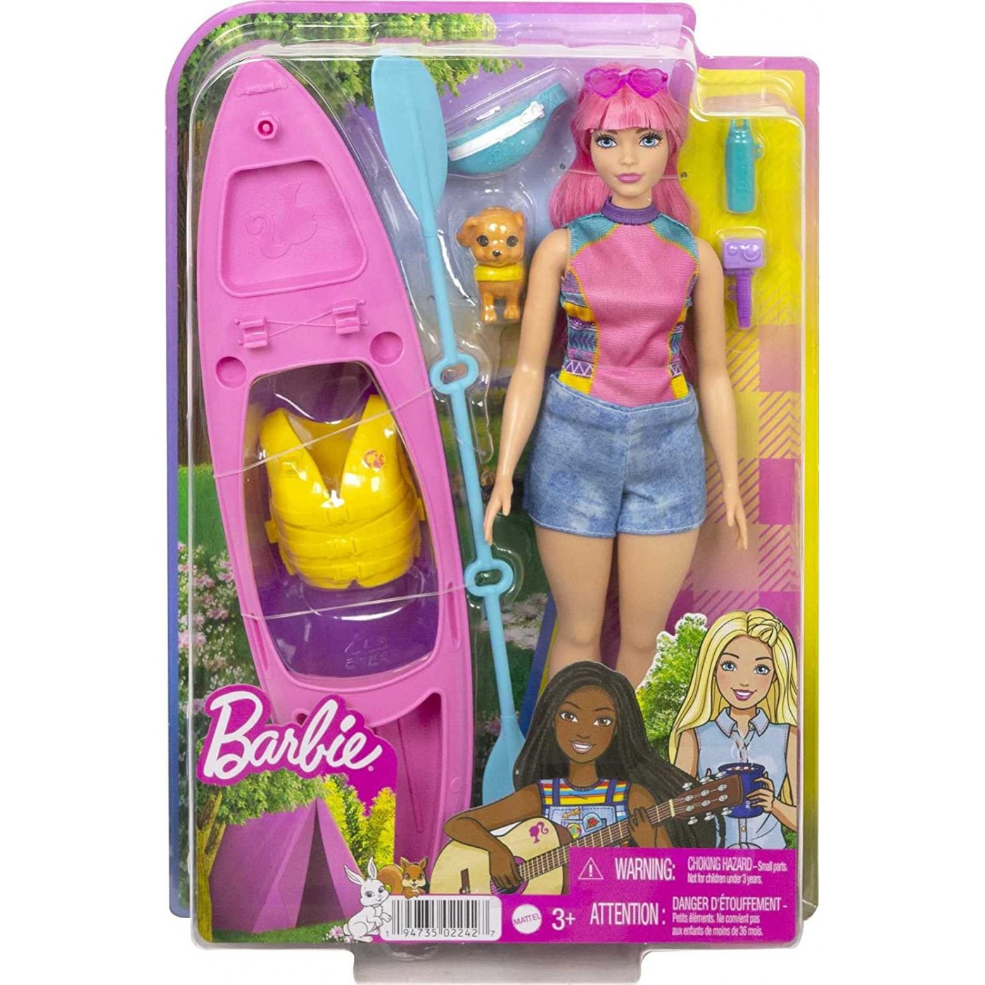 BARBIE Camping with Puppy & Kayak