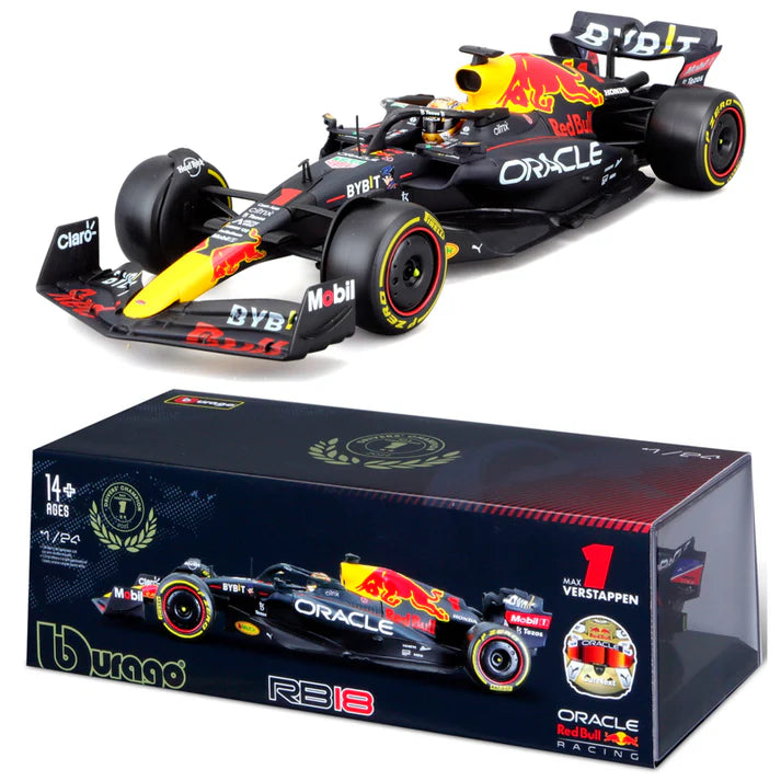 Bburago 1/24 Red Bull Racing 2022 F1-RB18 Verstappen #1 Champion Version