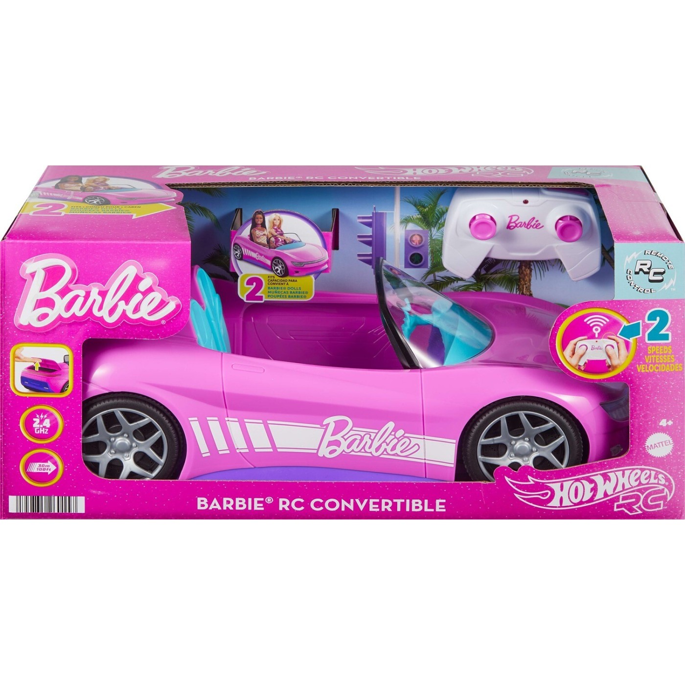 Barbie Pink Convertible Remote Control Car