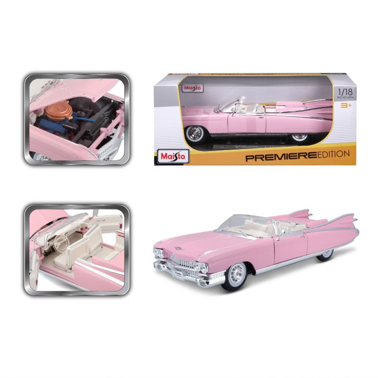 MAISTO 1:18 Cadillac Eldorado Pink Die-Cast Model - Wild Willy