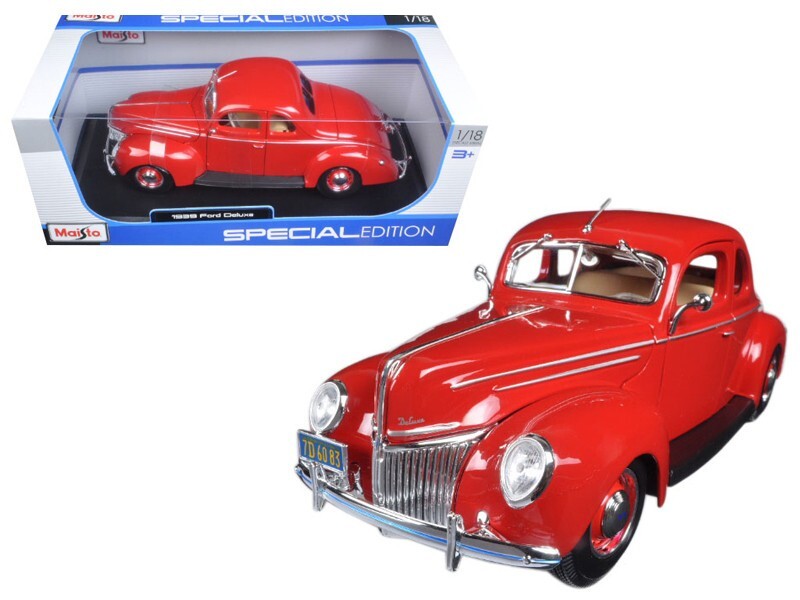 MAISTO Ford Deluxe '39 Coupe Red - 1:18
