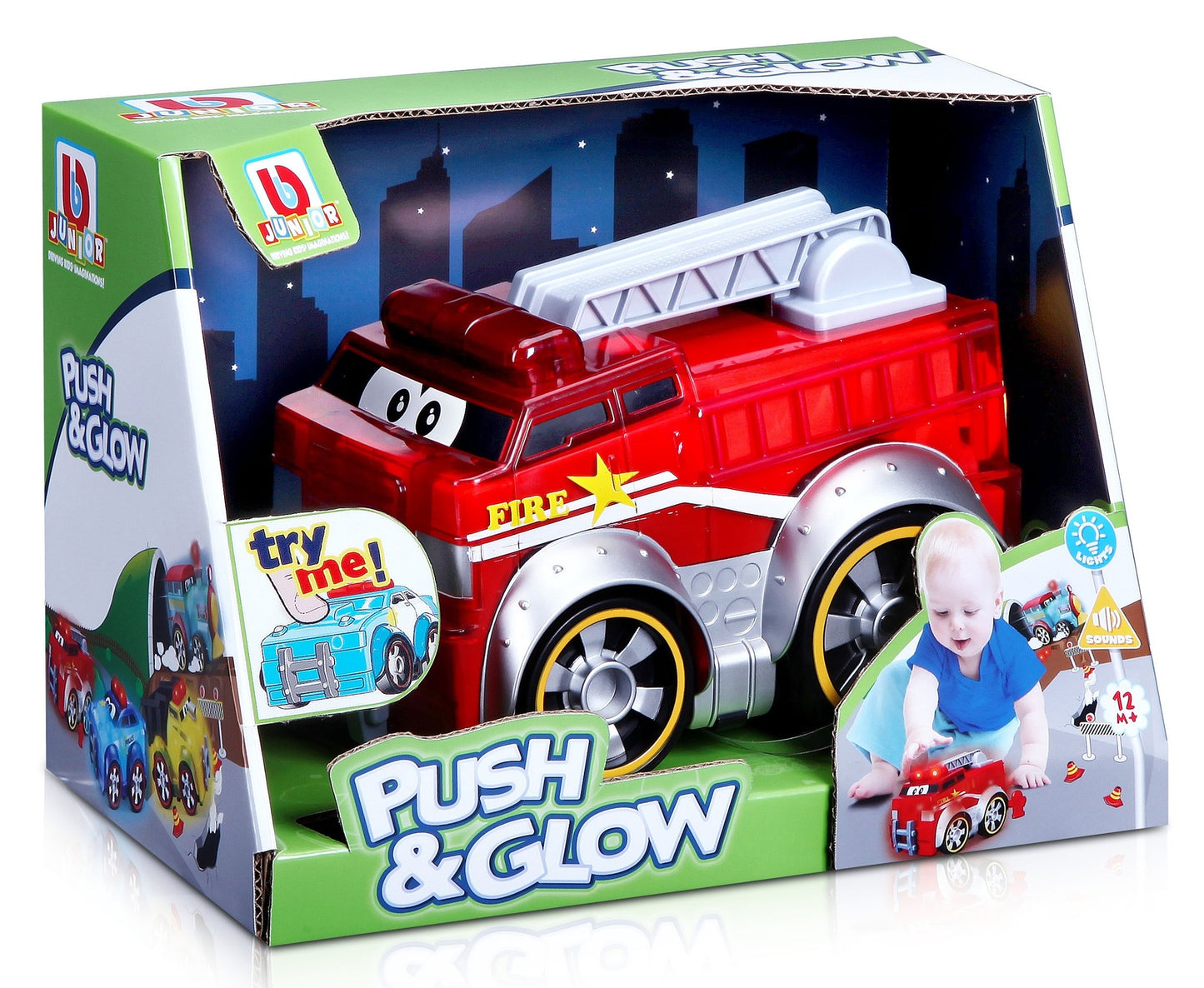 BBJUNIOR Push & Glow Fire Truck