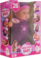 BAYER MAGIC TEETH DOLL 38CM 26FN PURPLE DRESS 18M+93842AE - Wild Willy - Toys Lebanon
