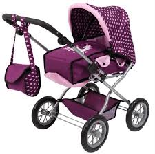 Bayer COMBI GRANDE PURPLE PINK HEARST AND UNICORN DOLL PRAM
