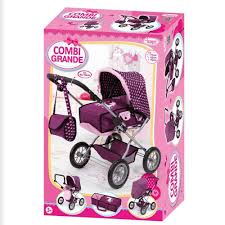 Bayer COMBI GRANDE PURPLE PINK HEARST AND UNICORN DOLL PRAM