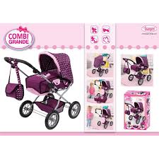 Bayer COMBI GRANDE PURPLE PINK HEARST AND UNICORN DOLL PRAM