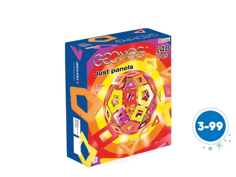 Geomag MASTER BOX JUST PANELS WARM 148PCS GM164 - Wild Willy - Toys Lebanon