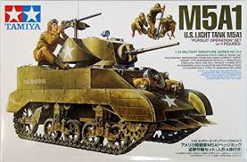 Tamiya M5A1 US LIGHT TANK W 4 FIGURES ( TY35313 ) - Wild Willy - Toys Lebanon
