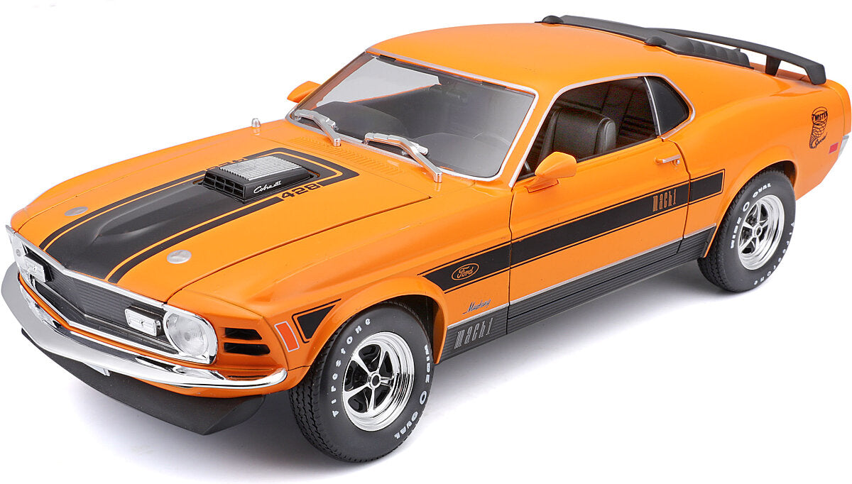 MAISTO Ford Mustang Mach 1 Orange 1:18 Die-Cast Model - Wild Willy