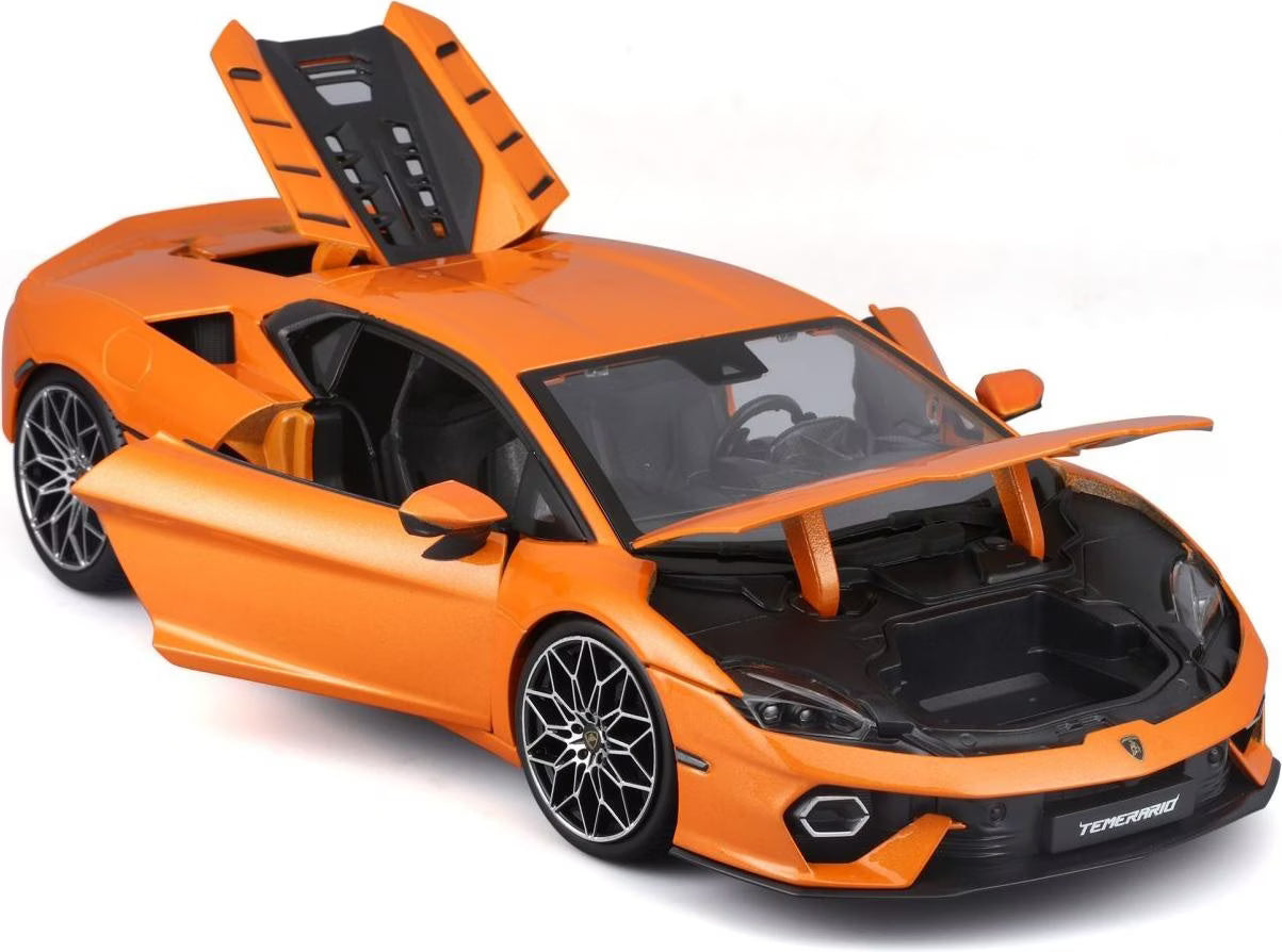 BBurago 1:18 Diecast Model Orange 2024 Lamborghini Temerario - Wild Willy