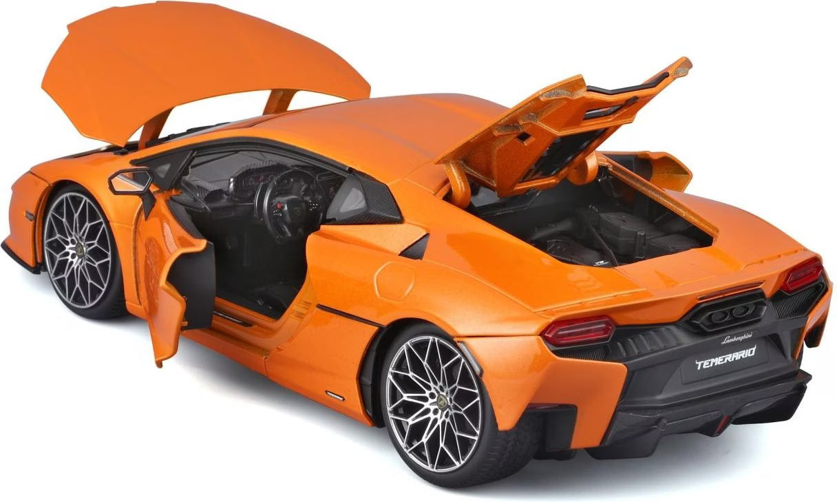BBurago 1:18 Diecast Model Orange 2024 Lamborghini Temerario - Wild Willy