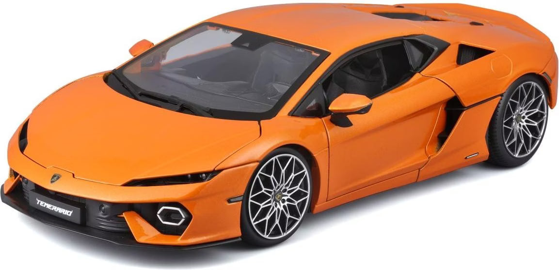 BBurago 1:18 Diecast Model Orange 2024 Lamborghini Temerario - Wild Willy
