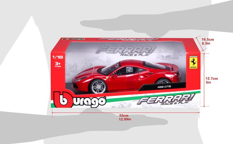 Bburago Ferrari 488 GTB - 1:18 Diecast Model - Wild Willy