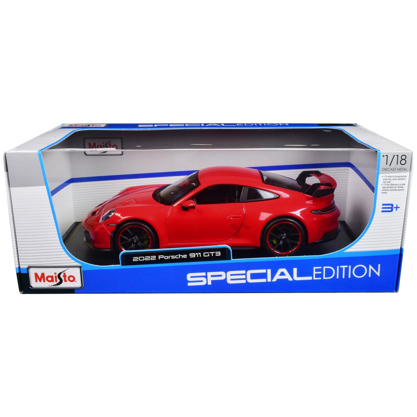 MAISTO Porsche 911 GT3 2022 Red 1:18 Diecast Model - Wild Willy
