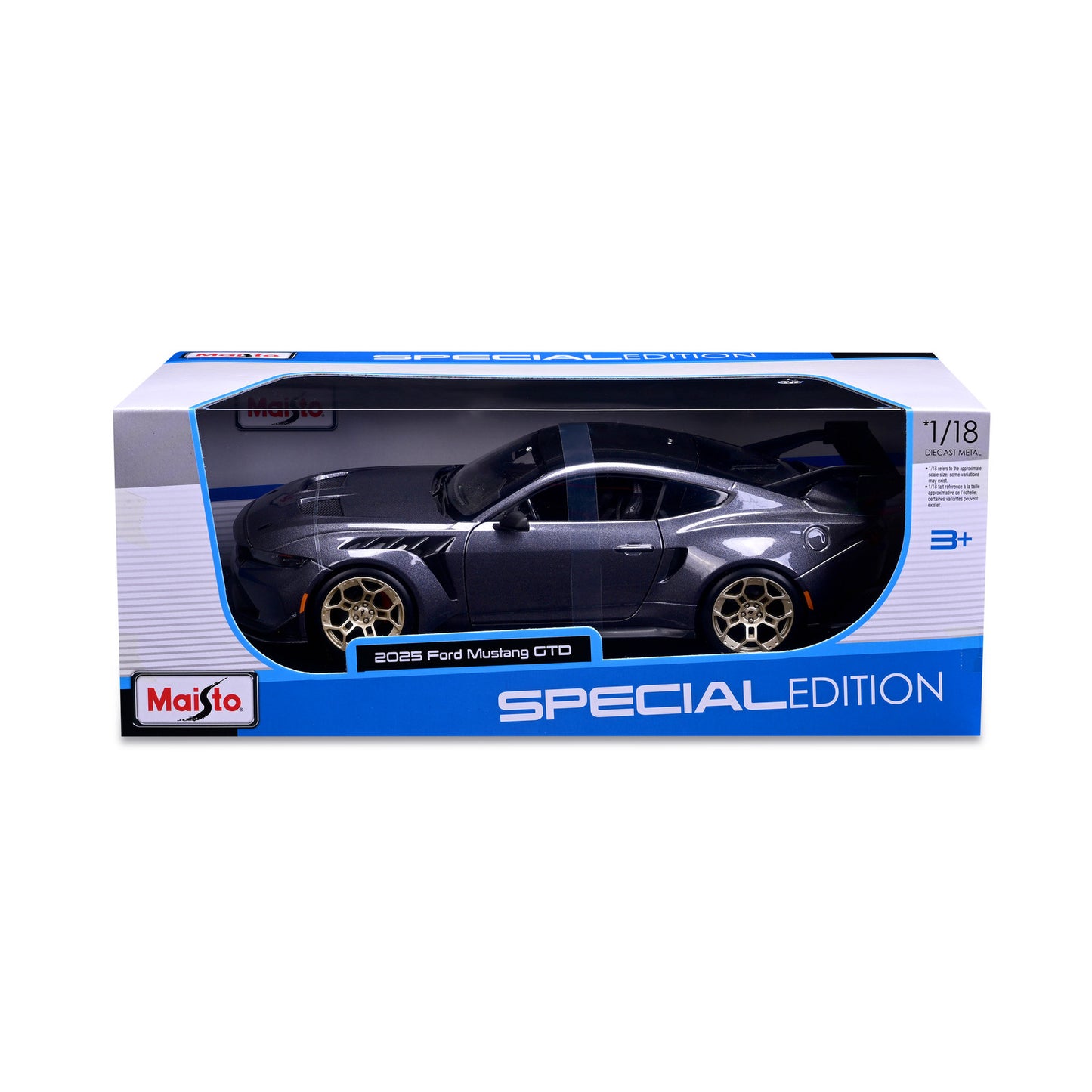 Maisto 1:18 Diecast Model 2025 Ford Mustang GTD Gray - Wild Willy