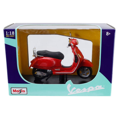 Maisto Vespa with Stand 1:18  Scale - 12 Assorted Models