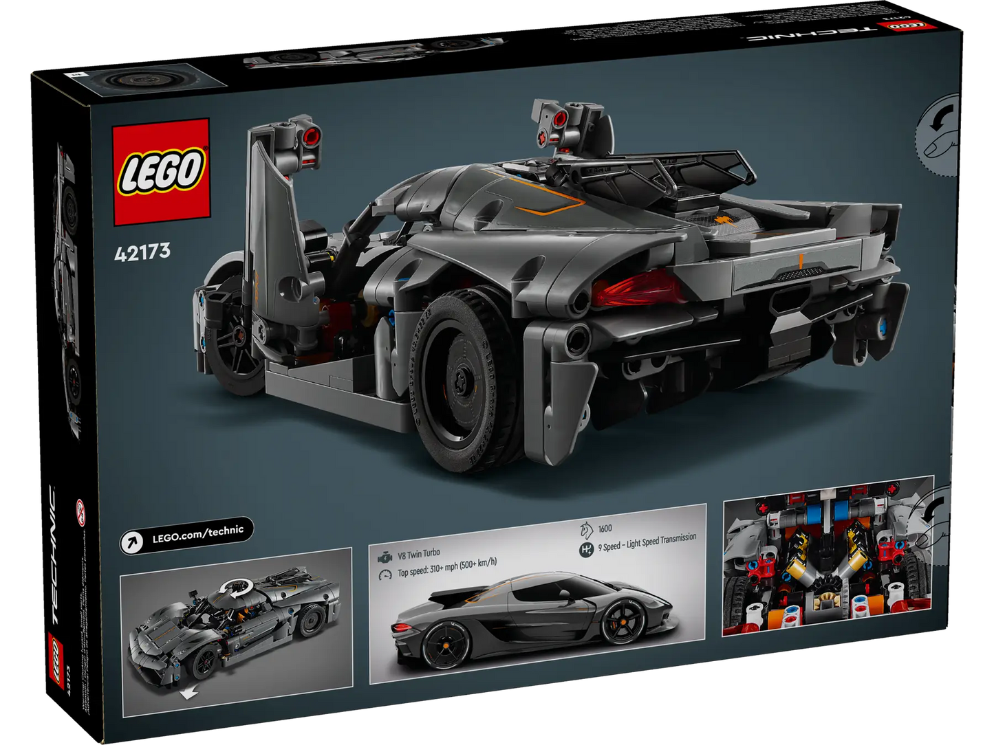 LEGO Technic Koenigsegg Jesko Absolut Grey Hypercar