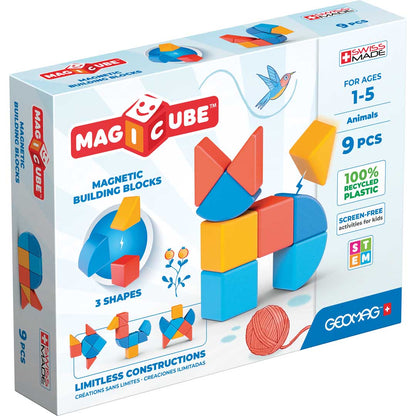 GEOMAG Magicube Animals Magnetic Blocks 9 Pieces