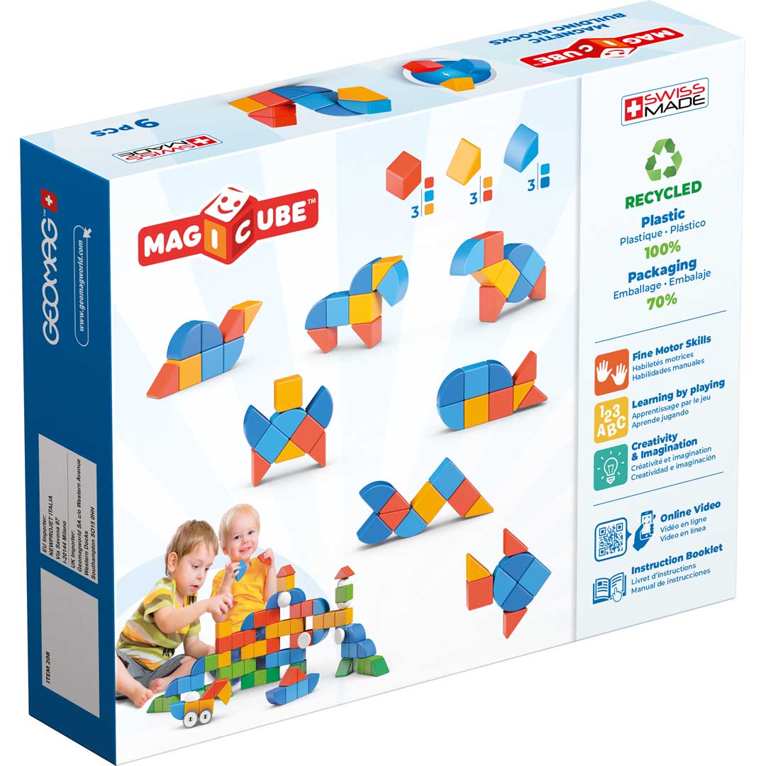 GEOMAG Magicube Animals Magnetic Blocks 9 Pieces