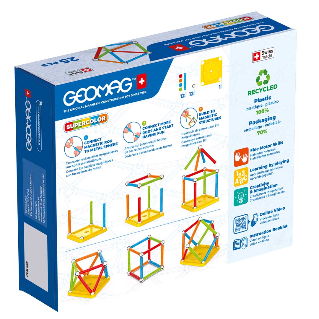 Geomag Supercolor Magnetic Building Set 25 Pieces