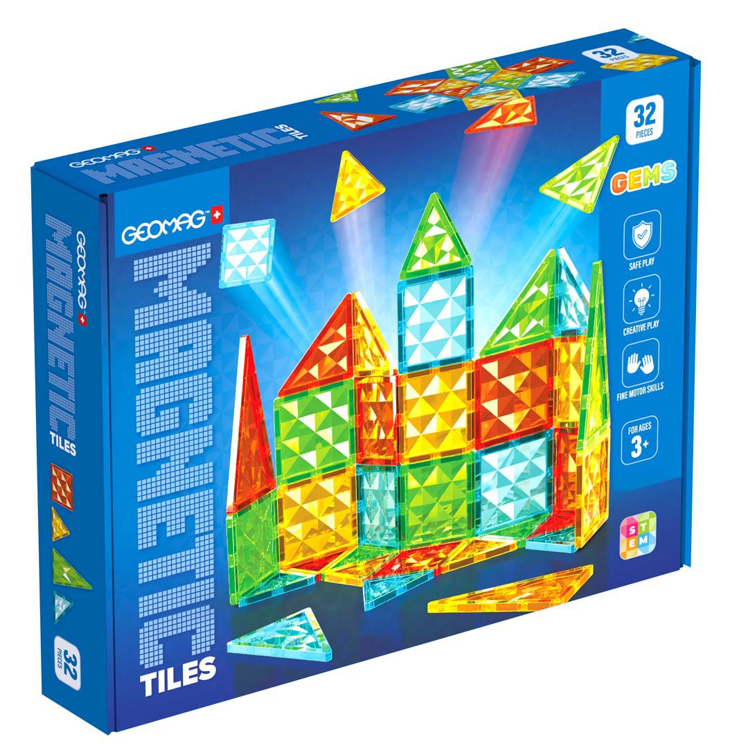 GEOMAG Magnetic Tiles 32-Piece Set