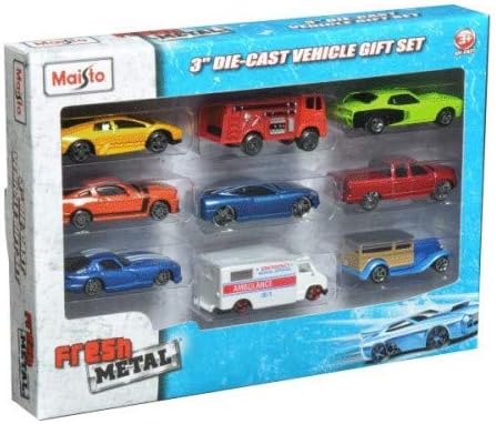 MAISTO Fresh Metal 9-Pack 1:64 Die-Cast Vehicles - Wild Willy