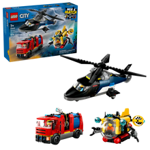 LEGO City Helicopter Fire Engine Submarine Remix