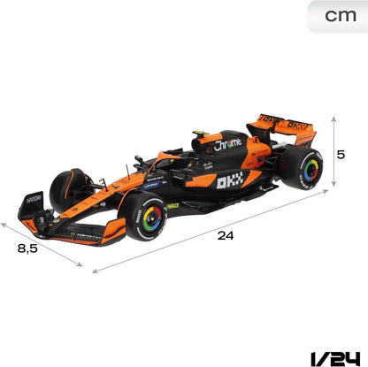 Bburago F1 McLaren MCL38 #4 with Lando Norris Figure - 1:24 Diecast Model - Wild Willy