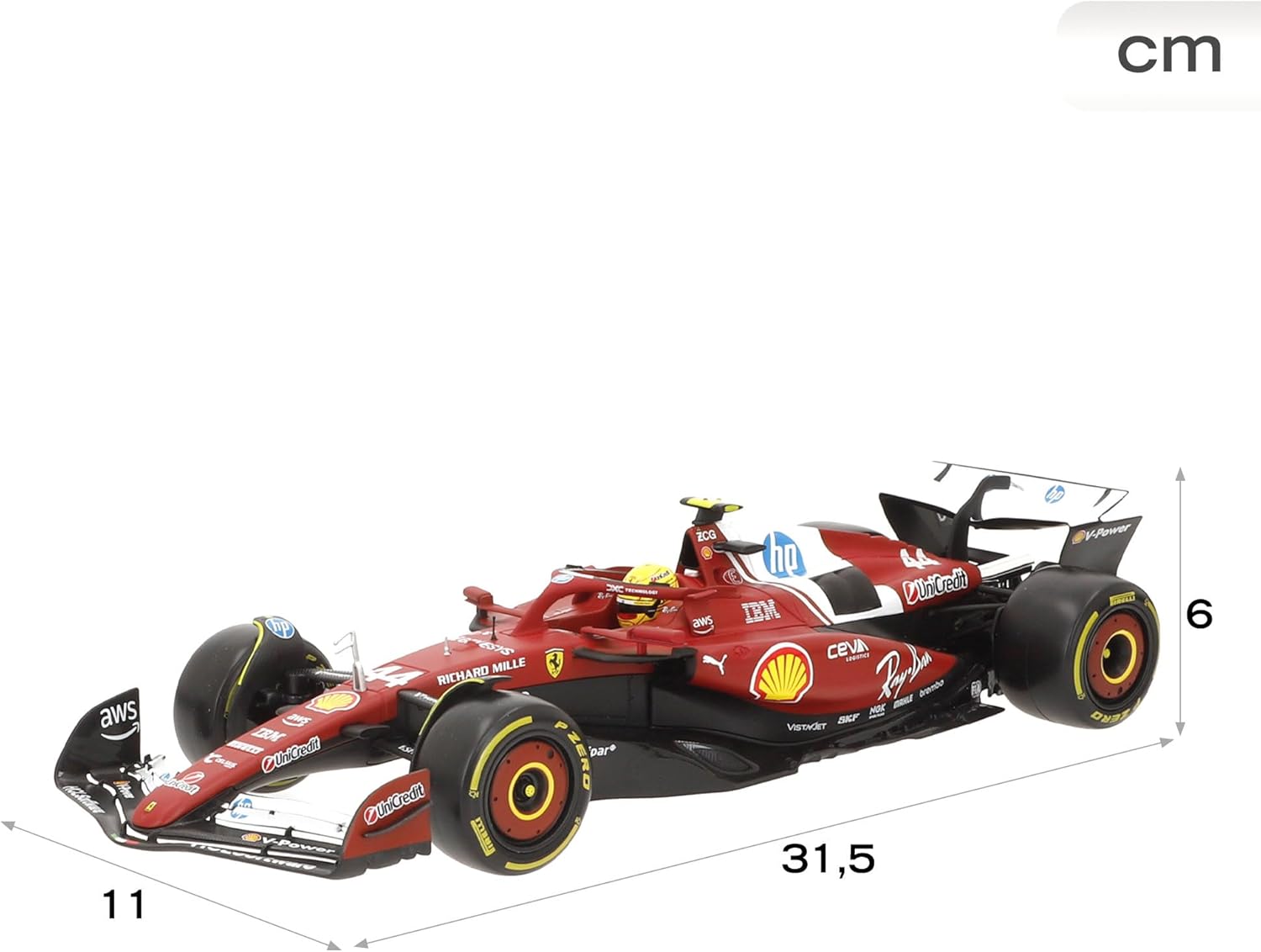 Bburago Ferrari SF-25 F1 2025 #44 L. Hamilton Diecast Model Car 1:18 - Wild Willy